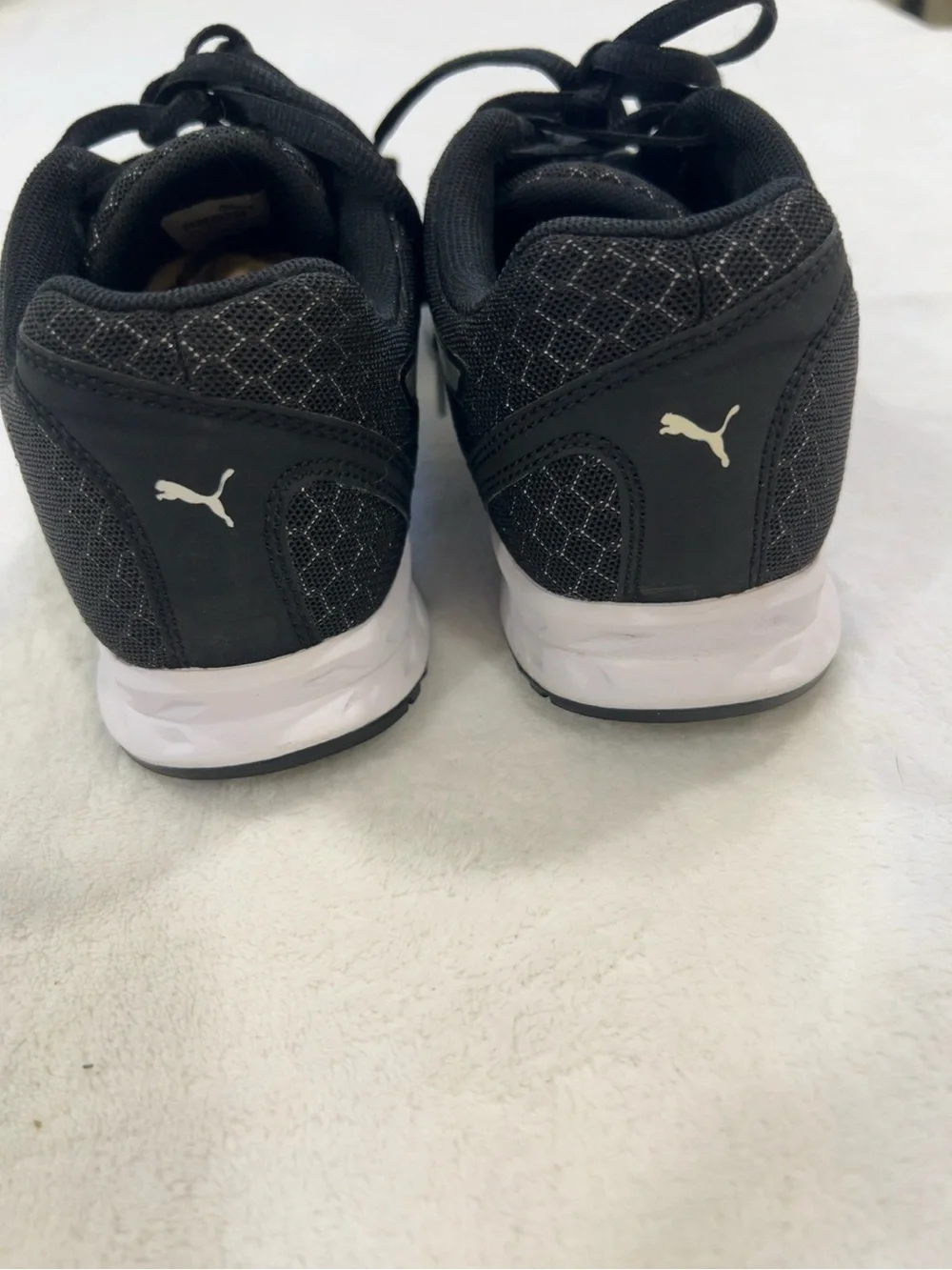 Puma Black and Silver Women's Athletic Running Shoes
